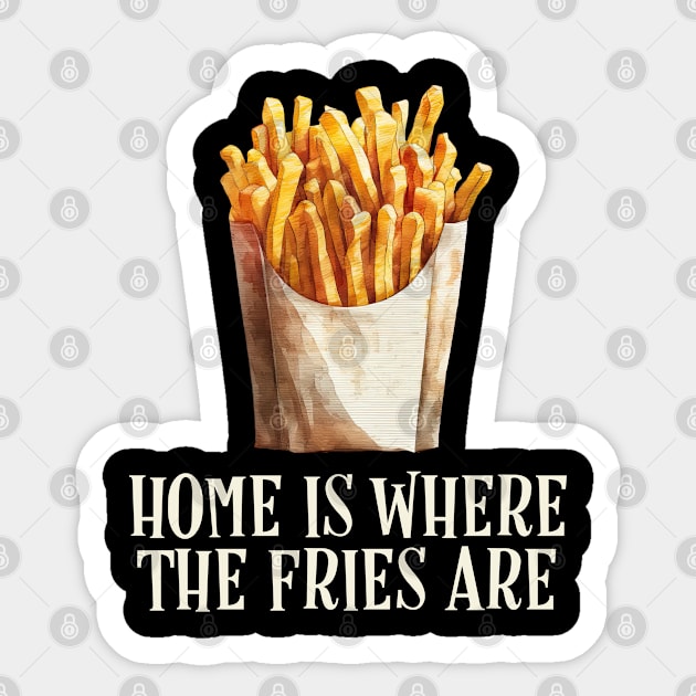 French Fries: The Ultimate Comfort Food for Home Sticker by Kcaand